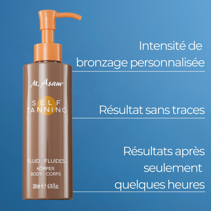 M. Asam Sun Self Tanning Fluid (6.76 Fl Oz) - Body Self-Tanner With Immediate & Long-Term Effect, Natural-Looking & Long-Lasting Tan, Tanning Lotion