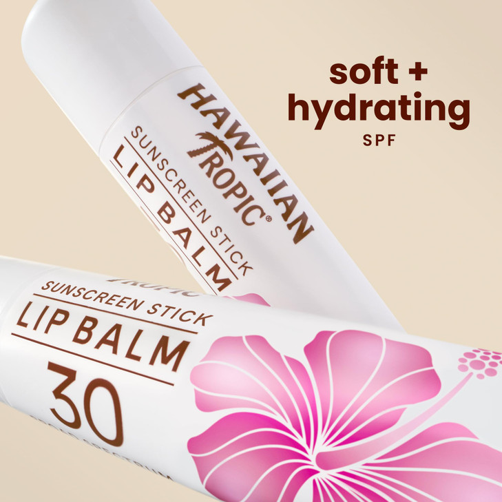 Hawaiian Tropic Tropical Lip Balm SPF 30 | SPF Lip Balm, Beach Essentials, Travel Sunscreen for Lips, Beach Necessities, Summer Essentials, Sunblock