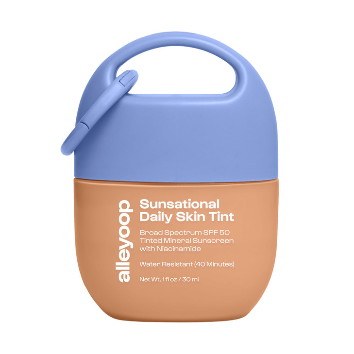 Alleyoop Sunsational Tinted Moisturizer SPF 50 for Face Broad Spectrum  100% Mineral Face Sunscreen with Jojoba, Hydrating & Soothing Tinted Sunscre