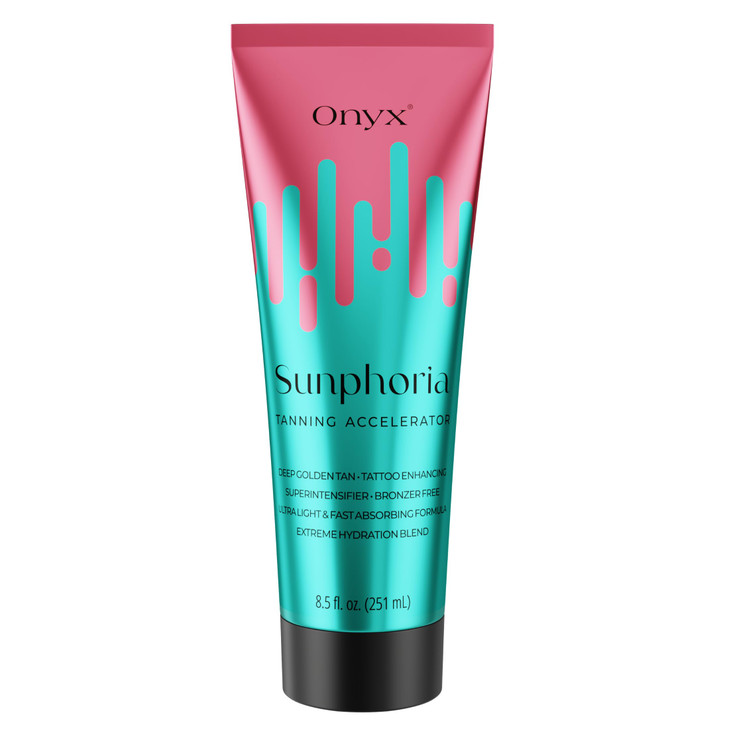 Onyx Sunphoria Bronzer-Free Indoor Tanning Bed Lotion | Fast Melanin-Boost Accelerator for Deeper Tan | Streak-Free Non-Sticky Formula with Hydrating