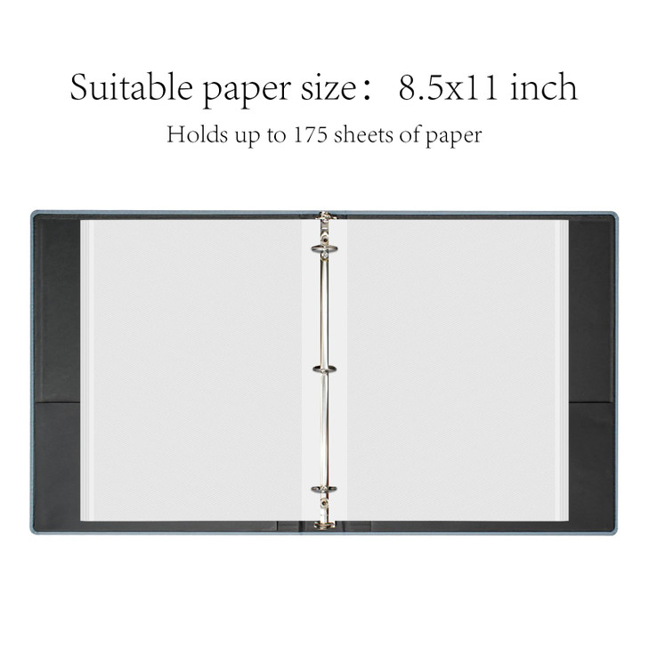 Hiwhy 3 Ring Binder 1 Inch Round Rings Durable Binder with Linen Cover Holds 8.5 x 11 inch Paper for School Office and Home