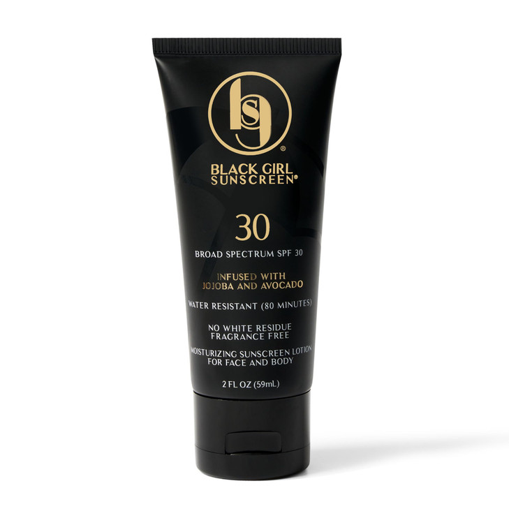 Black Girl Sunscreen SPF 30 for the Face & Body - Moisturizing Sun Protection, SPF 30, Sun Lotion for Women, Ultra Sheer, Travel Size, No White Cast