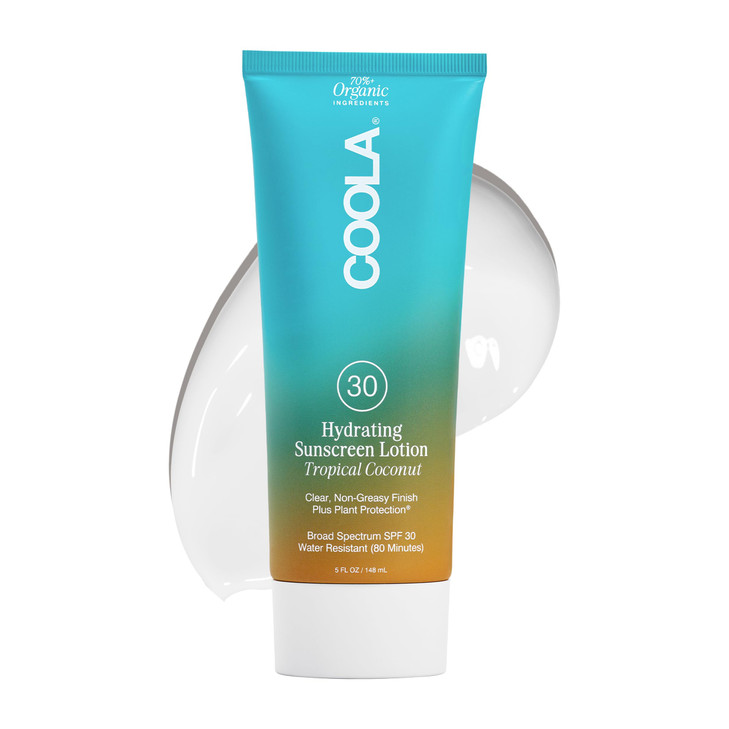 COOLA Organic Sunscreen SPF 30 Sunblock Body Lotion, Dermatologist Tested Skin Care For Daily Protection, Vegan And Gluten Free, Tropical Coconut, 5