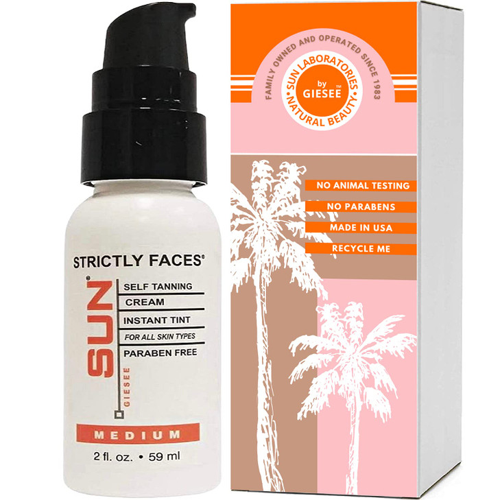 Sun Laboratories By Giesee Face Self Tanner Medium: Facial Self Tanning Lotion, Suntan Lotion and Sun Tanning Lotion for a Perfect Fake Tan