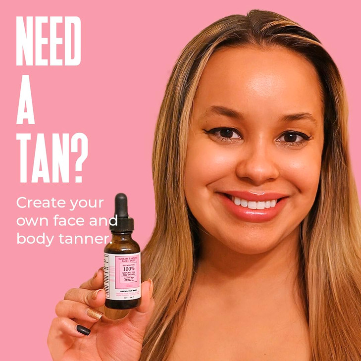 Divine Derriere Self Tanning Drops for Face - Self Tanner for A Maui Babe Body Glowing Tan - Body & Face Self Tanner Drops for a Natural Looking Self