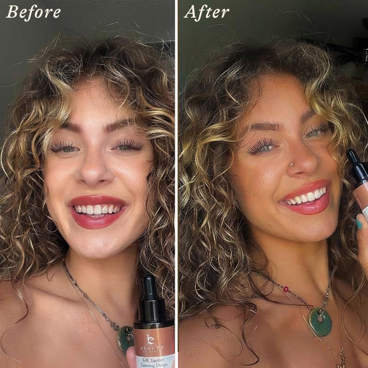 Self Tanning Drops for Face - USA Made with Organic & Natural Ingredients, Ultra Dark Face Tanning Drops to Add to Moisturizer, Self Tanner for Sunle