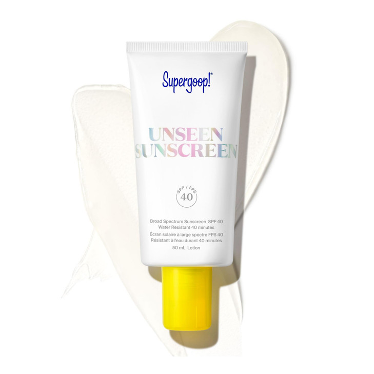 Supergoop! Unseen Clear Face Sunscreen - SPF 40 - Invisible + Broad Spectrum + Makeup-Gripping Primer - Weightless, Scentless, Oil Free - For All Ski