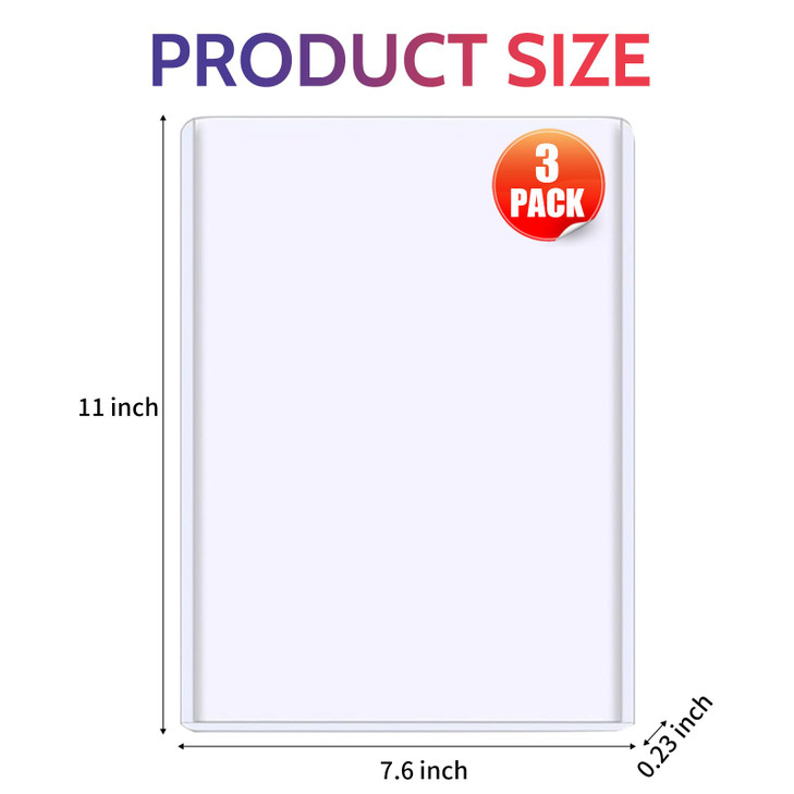 3Pack Comic Book Toploaders - 7.6x11 Inch Premium PVC Hard Sleeves for Current & Silver Age Comics | Crystal Clear Protection | Display, Storage & Co