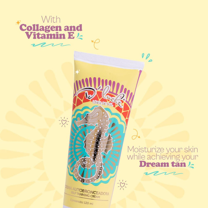D'Luchi Self Tanner for Women - Sunless Tanning Cream with Collagen & Vitamin E for Dry Skin - Natural Bronzed Glow, Hydrating & Stain-Free - Cruelty