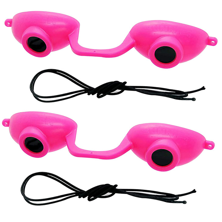 Super Sunnies Flex UV Eye Protection, FDA Compliant Tanning Bed Goggles, Red Light Therapy Glasses - Pink