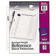 Avery 75530 Sheet Protector Standard-Weight 8-1/2-Inch x11-Inch 25/PK Clear