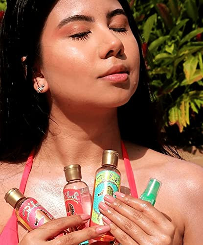 D'Luchi Mini Tanning Kit, Enriched with Collagen & Vitamin E, Carrot, Coconut, Almond Tanning Lotion & Gold Body Lotion Set of 4 Essential Tanning Pr