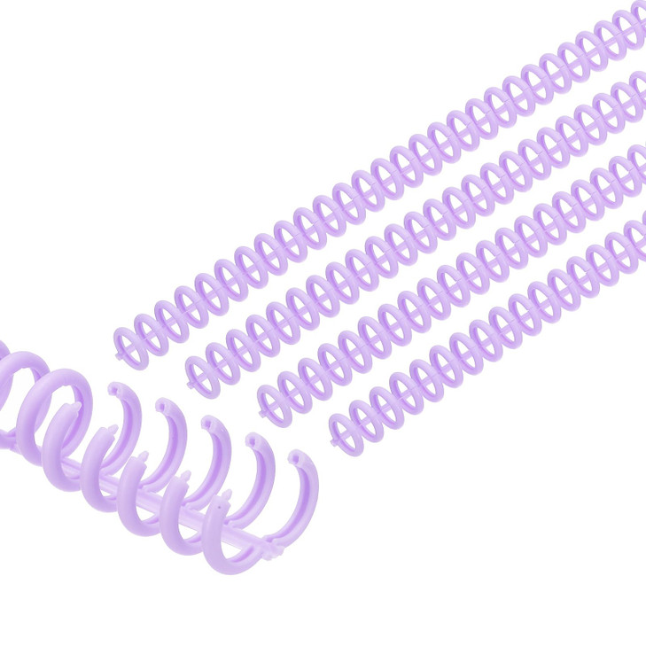 PATIKIL 12mm(1/2") Plastic Spiral Binding Coils, 25 Pcs Binding Spirals 85 Sheet Capacity 3:1 Pitch Binding Spirals for Binding Paper Sheets, Purple