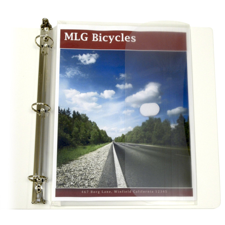 C-Line Side Loading Poly Binder Pockets with 1" Gusset, Clear, 10 Packs of 5 Pockets, 50 Total (57537-10)