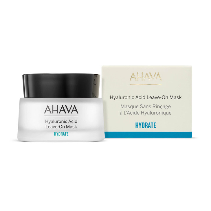 AHAVA Hyaluronic Acid Leave-On Mask - Rich hydrating mask to replenish hydration, softens, smoothness & prevents moisture loss, with Osmoter, Hyaluro