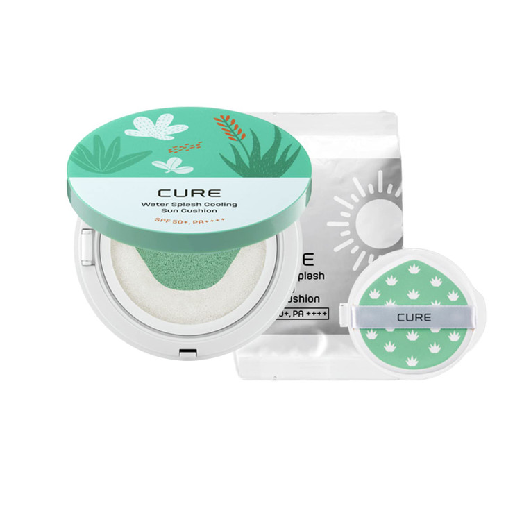 Kim Jeong Moon Aloe La Sense Loe CURE Water Splash Cooling Sun Cushion SPF 50+ PA++++ 25g / 0.88 oz + Refill 25g / 0.88oz