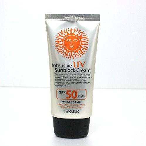 3W Clinic Intensive UV Sunscreen Sunblock Cream 4 Pack SPF50+ / PA+++ 70ml (2.3oz)