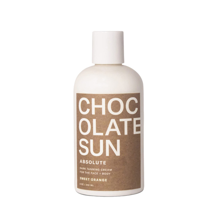 Chocolate Sun - Organic Absolute Dark Tanning Cream Face & Body | Clean, Non-Toxic Sunless Tanning (Dark Skin Tones, 8 oz | 236 ml)