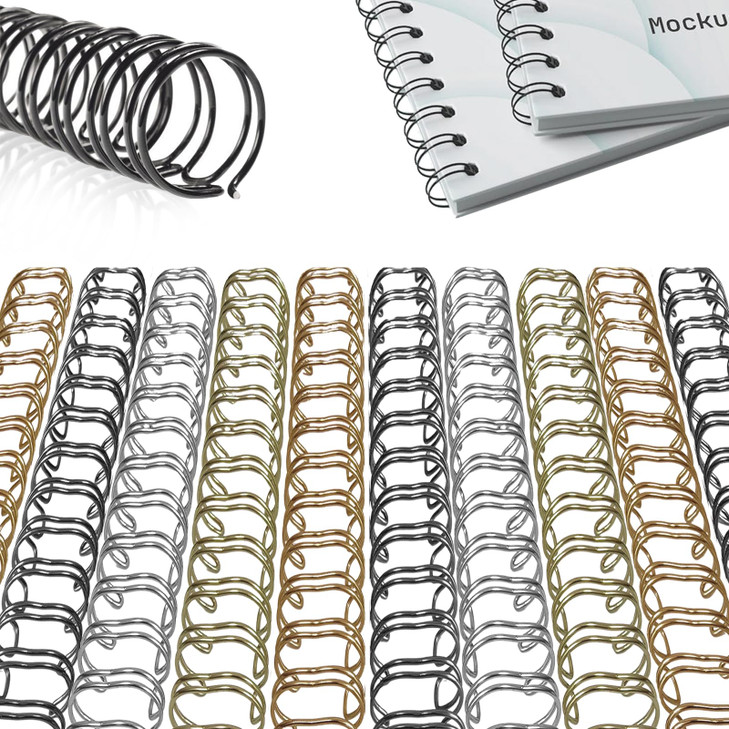 40 Pack Spiral Binding Coils, Binding Spirals, 2:1 Pitch, Binding Wire Double Loop Wire Binding Spines, Twin Spines Combs Multi Color Binding Wire Co