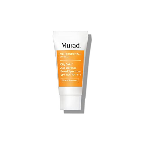 Murad City Skin Age Defense Broad Spectrum SPF 50 - Environmental Shield 100% Mineral Sunscreen - Blue Light Defense - SPF 50 Sunscreen - Light Sunsc