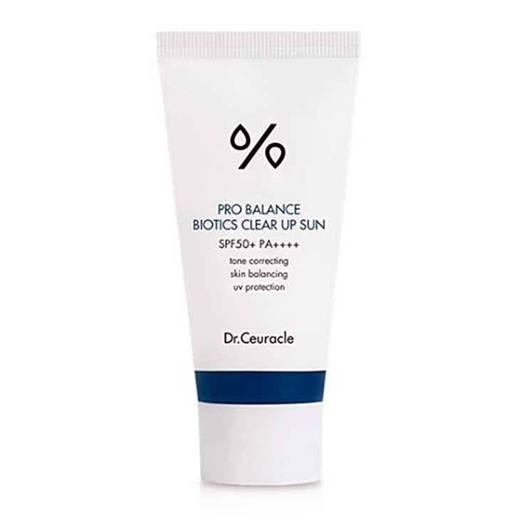 [Dr.Ceuracle] Pro Balance Biotics Clear Up Sun SPF 50+ PA+++ (1.7 fl.oz) | A Probiotics Sunscreen | Tone Correcting, Skin Balancing, Mild Hydrating S