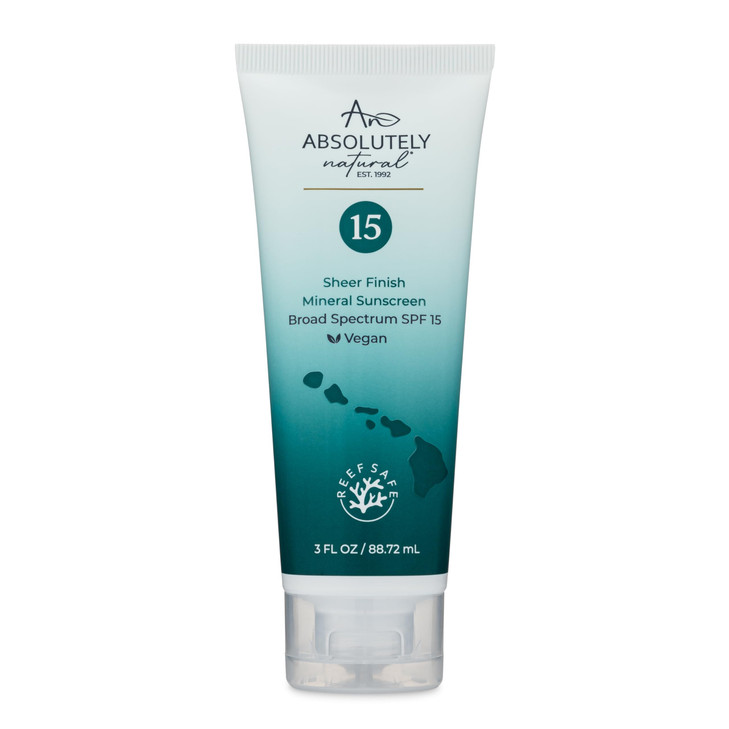 Absolutely Natural - SPF 15 Mineral Sunscreen - Broad Spectrum Water Resistant Moisturizer Lotion For Body & Face - With Non-Nano Zinc Oxide, Vitamin