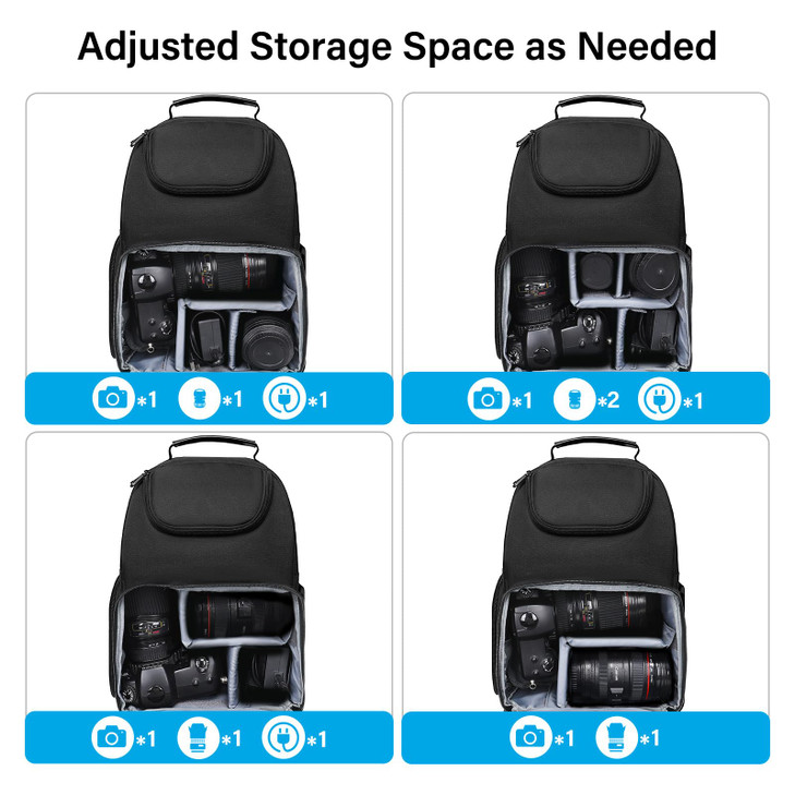 MOSISO Camera Sling Bag, DSLR/SLR/Mirrorless Camera Case Crossbody Photography Backpack with Tripod Holder&Removable Modular Inserts&PU Handle Compat