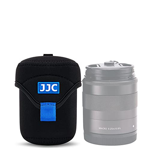 JJC Durable Mirrorless Camera Lens Case Protective Case Bag Backpack for Canon RF 50mm F1.8 EF-M 15-45mm F3.5-6.3 Sony 24mm F2.8 35mm F1.8 Fuji XF 35