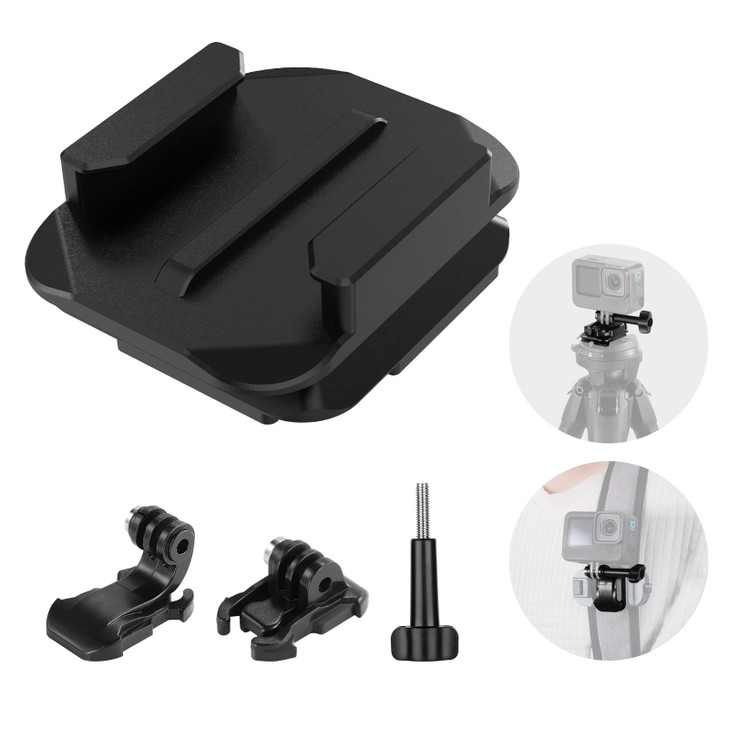NEEWER Backpack Strap Mount Adapter Kit Compatible with PD GoPro Insta360 AKASO DJI Osmo Action Camera Cage, Quick Release Plate Compatible with PD T
