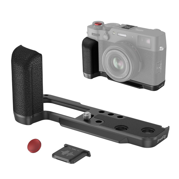 SmallRig X100VI / X100V Handgrip L-Shape Grip with Quick Release Plate for Arca, Lightweight Silicone Side Handle, Shutter Button and Hot Shoe Cover