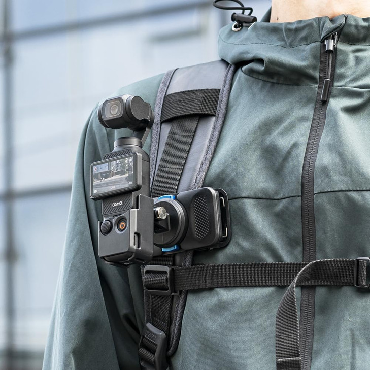 SKEZN Pocket3 Magnetic Backpack Shoulder Strap Clip Mount, Magnetic Quick Release Backpack Mount, Bag Belt Shoulder Strap Holder with Extended Border