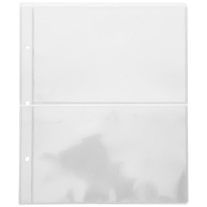 LALAFINA 20-Page PVC Banknote Collection Book Inserts 3-Ring Binder Currency Sleeves for Storing and Displaying World Paper Money