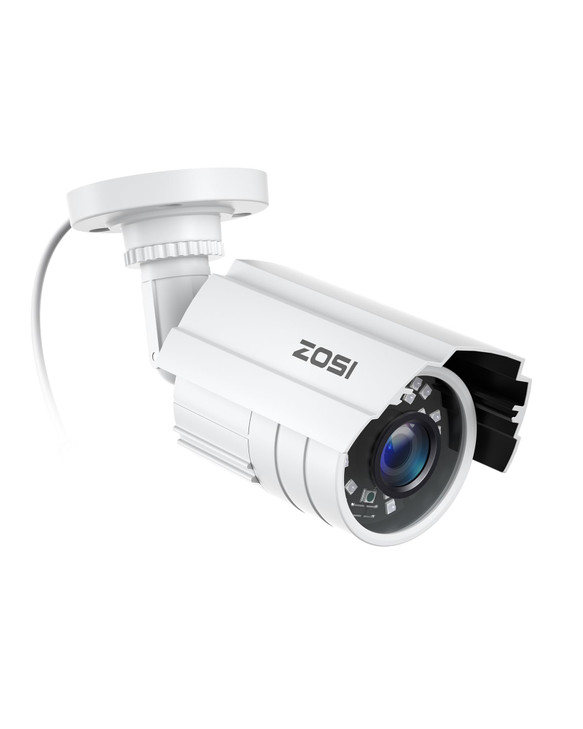 ZOSI 2MP 1080p HD 1920TVL Outdoor Indoor Home Security Camera (Hybrid 4-in-1 HD-CVI/TVI/AHD/960H Analog CVBS), 24PCS LEDs, 80ft IR Night Vision, Weat