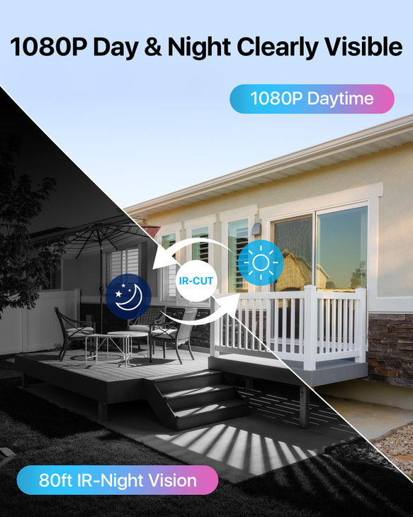 ZOSI 8CH H.265+ Home Security Camera System Outdoor, 8 Channel 1080p HD-TVI DVR & 4 x 720p Surveillance CCTV Dome Camera with Motion Detection, 80ft