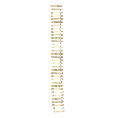 50Pcs Double Loop Wire Binding Spines 3/4 inch for 180 Sheets Capacity, 34 Rings, 3:1 Pitch, Compatible with A4/Letter Size Paper, Gold (Nylon Coated
