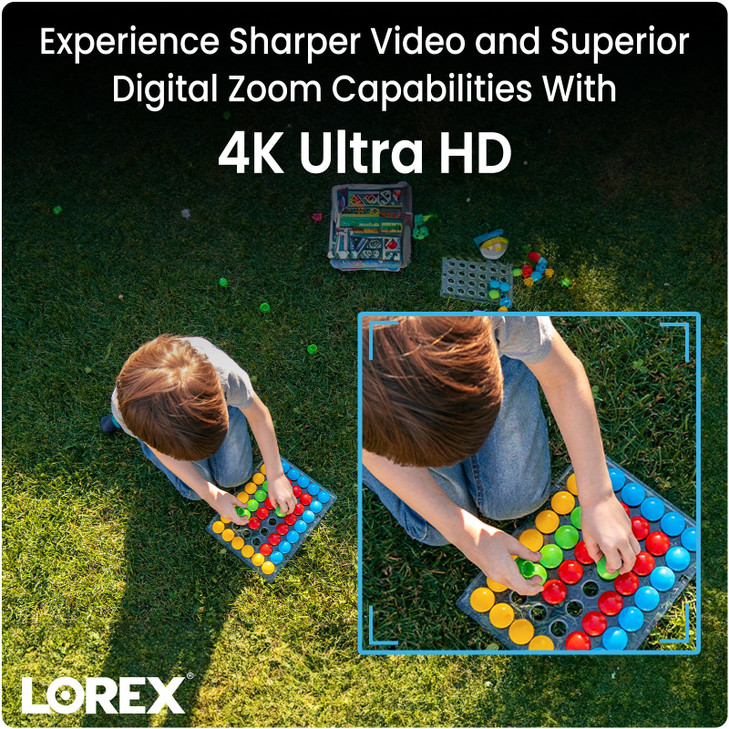 Lorex Outdoor 4K IP Add-On Metal Bullet Security Camera | NVR Add-On | Smart Motion Detection | 2-Way Talk | Color Night Vision | IP67 Waterproof | R