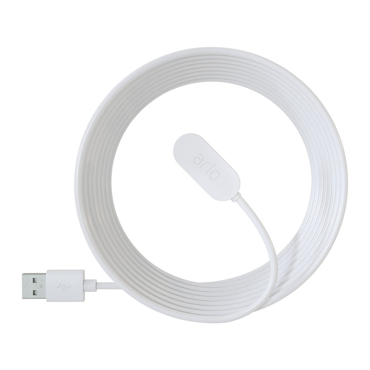 Arlo Indoor Magnetic Charging Cable - Arlo Certified Accessory - 8 ft, Works with Arlo Pro 5S 2K, Pro 4, Pro 3, Pro 4 XL, Ultra 2, Ultra, Ultra 2 XL,