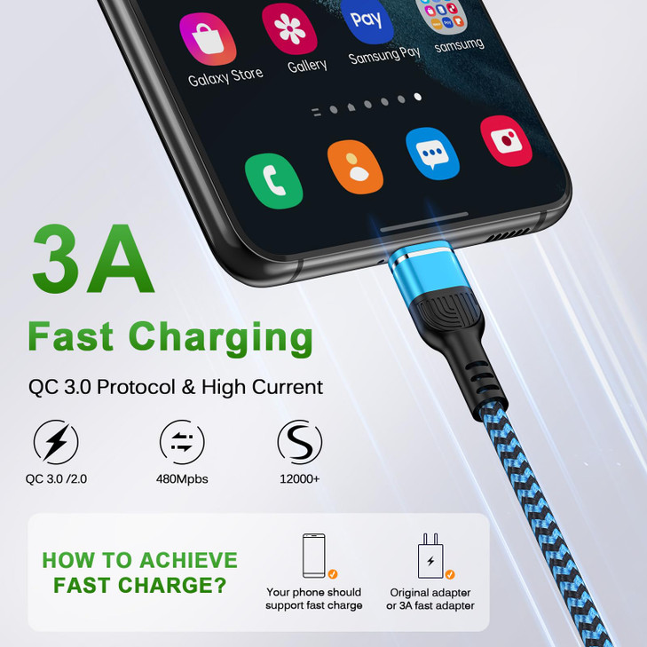 2Pack 6FT Fast Charger Cable USB Type C Android Phone Cord for Moto G Stylus 5G 2025,G Play 2026,Edge 2025,G Power,Razr 60 Ultra,iPhone 17 16e 15Plus