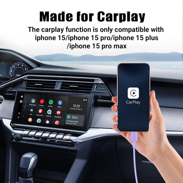 3ft / 6ft Car Carplay Cable for Apple iPhone 17 Pro Max/17 Air/16 Pro /15 Plus, Long USB A to USB C Car Play Charger Cord, iPad Pro 12.9/11,10th,Air