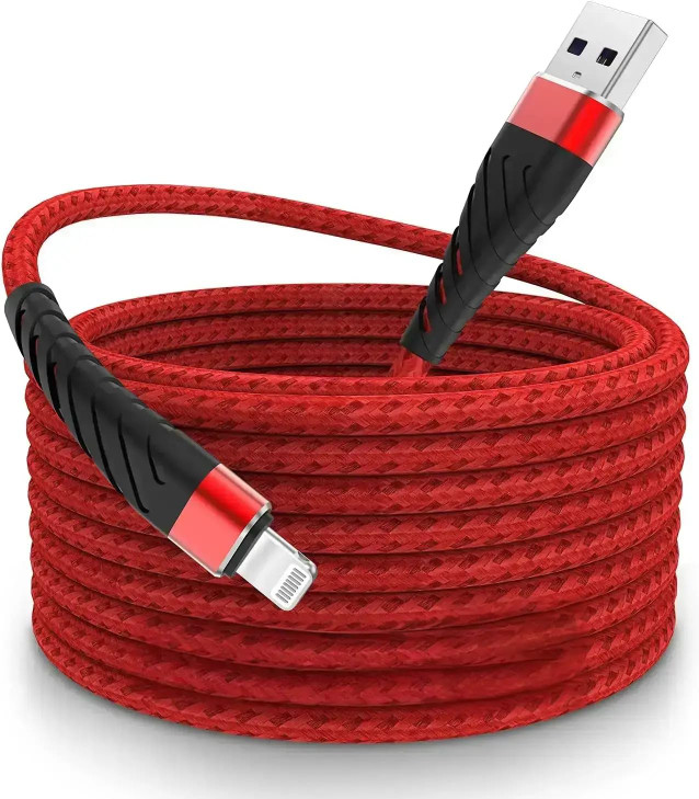 CyvenSmart (1 Pack) Long iPhone Charger 15ft for [MFi Certified], 15 Foot Lightning Cable Fast Charging Cord 15 Feet for iPhone 12/12 Pro/11/11 Pro/1