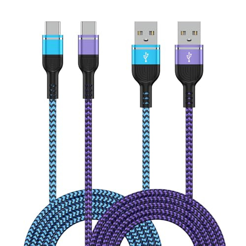 USB C Fast Charging Cable 6FT/2Pack for iPhone 16/16 Pro/16 Pro Max/16 Plus/15/15 Pro/15 Pro Max,3.1A Fast Charger Cord Car USB A to USB C Cable for