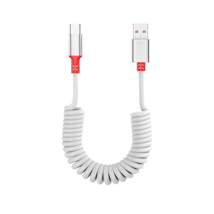 Coiled USB C Fast Charging Cable,[Apple MFi Certified] Retractable 3ft 60W USB A to USB C TPE Cord Screen Data Sync Compatible for iPhone 16 Pro/Pro