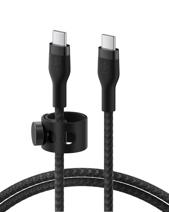 Belkin BoostCharge Pro Flex Braided USB-C to USB-C Charger Cable (2M/6.6ft), USB-IF Fast Charging Cable for iPhone 16 Series, Macbook Pro, iPad Pro,