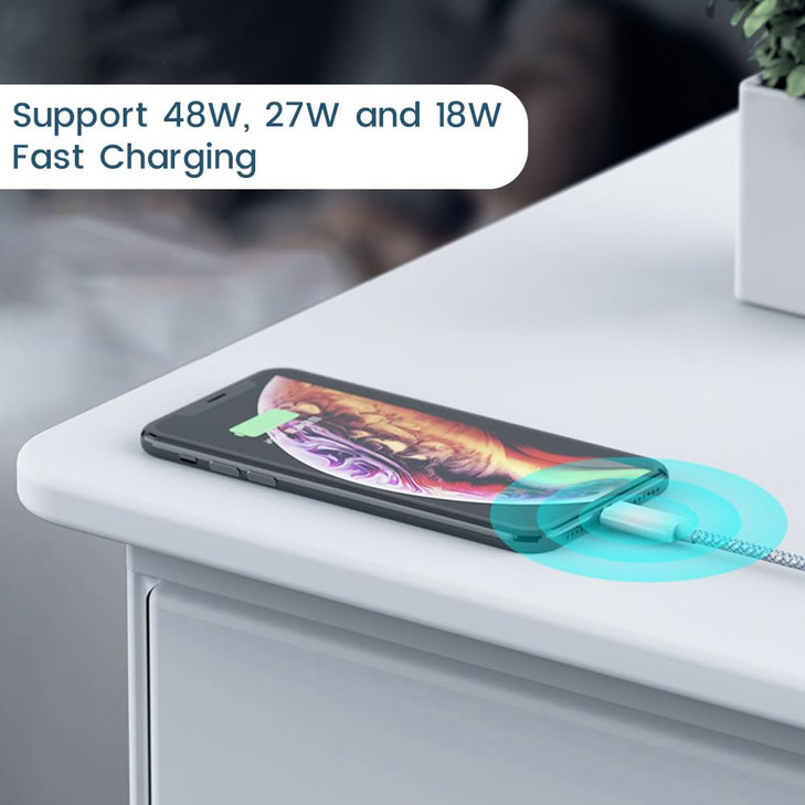 YEAOI 3-Pack Short Fast Charging Cable for iPhone Air/17/17 Plus/17 Pro/17 Pro Max, USB C to USB C Charger Cord, 1 ft