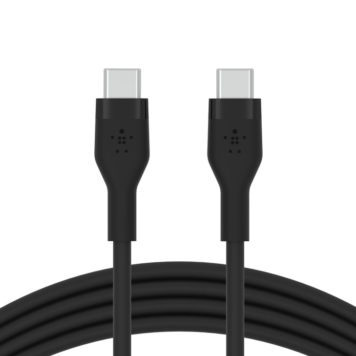Belkin BoostCharge Flex Silicone USB-C to USB-C Charging Cable (1M/3.3FT) for iPhone 16, iPhone 16 Pro, Galaxy S25, S24, Pixel 9 & 8, Nintendo Switch