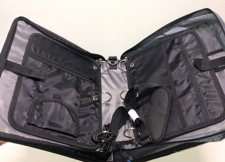 Case-it The Dual 2-in-1 Zipper - Two 1.5 Inch D-Rings - Includes Pencil Pouch - Multiple Pockets - 600 Sheet Capacity - Comes with Shoulder Strap -Du