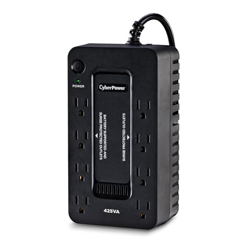 CyberPower ST425 Standby UPS Battery Backup and Surge Protector, 425VA/260W, 8 Outlets, Compact, UL Certified