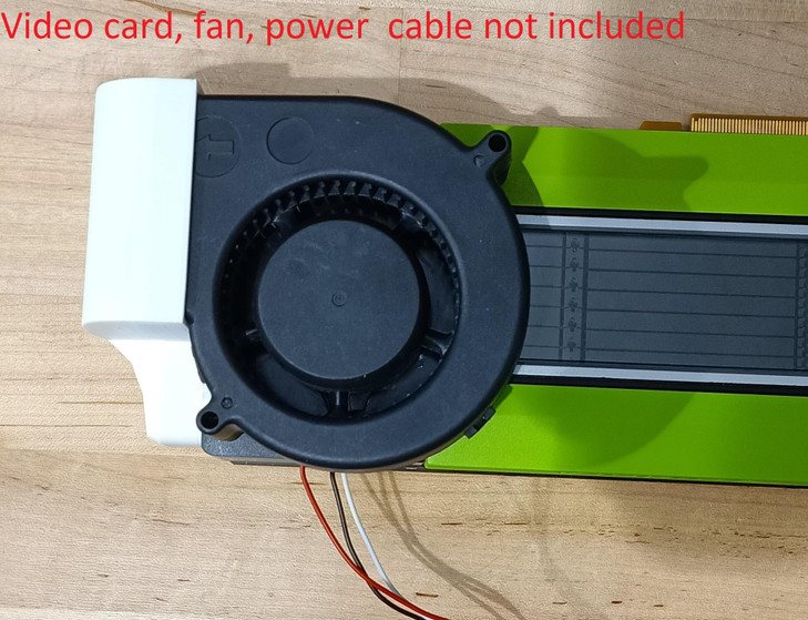 Tesla P40 P100 V100 K80 M40 Blower Fan Cooling Kit - for 97x33mm Fans - Includes Shroud, Bolts, & Wrench