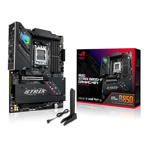 ASUS ROG Strix B850-F Gaming WiFi AMD AM5 B850-F ATX Motherboard 16+2+2 Power Stages, AI PC, DDR5 AEMP, WiFi 7, 4X M.2, PCIe® 5.0, Total Support of 1