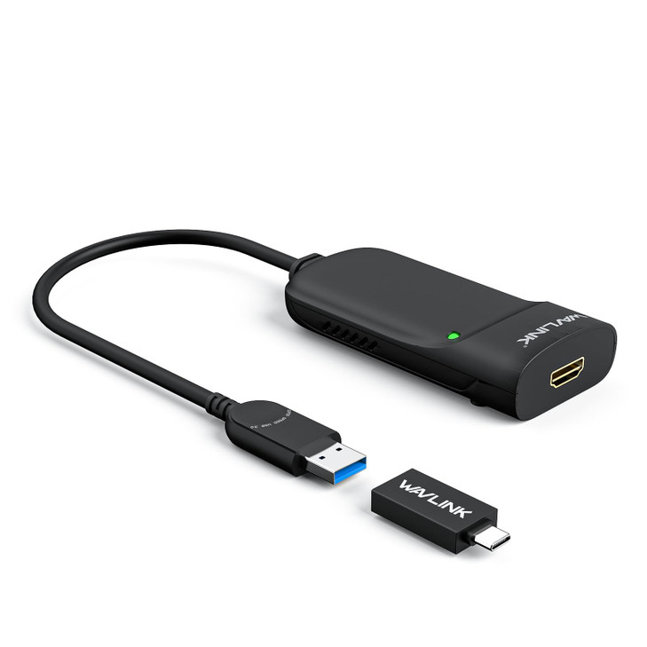 WAVLINK USB 3.0 to HDMI Universal Video Adapter, Displaylink Chips Supports up to 6 Monitor displays, Compatible with Windows, MacOS, Ubuntu 20.04,22